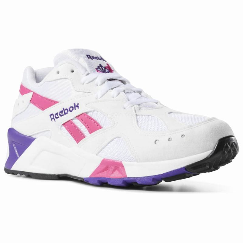 Tenisi Reebok Aztrek Dama Albi/Roz/Violet Romania HK2421RD